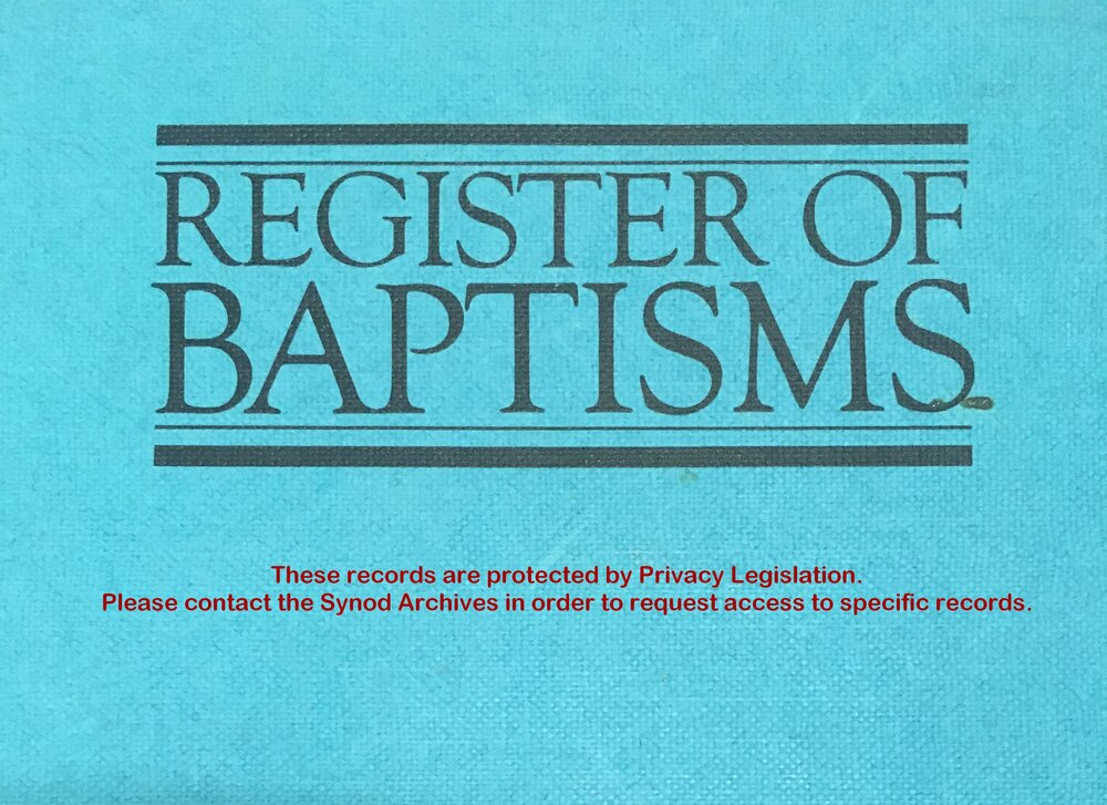 Baptism - Presbyterian - North Balgowlah - 1953 to 1977