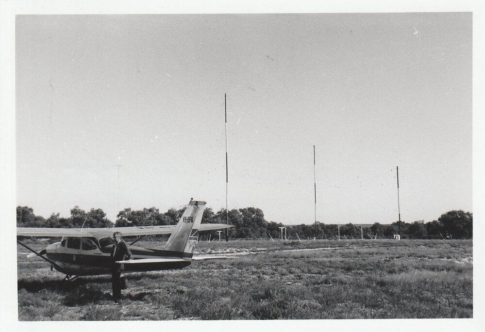 Far West Mission Rev Russell Thompson at Wonaminta Radio Telephone Towers