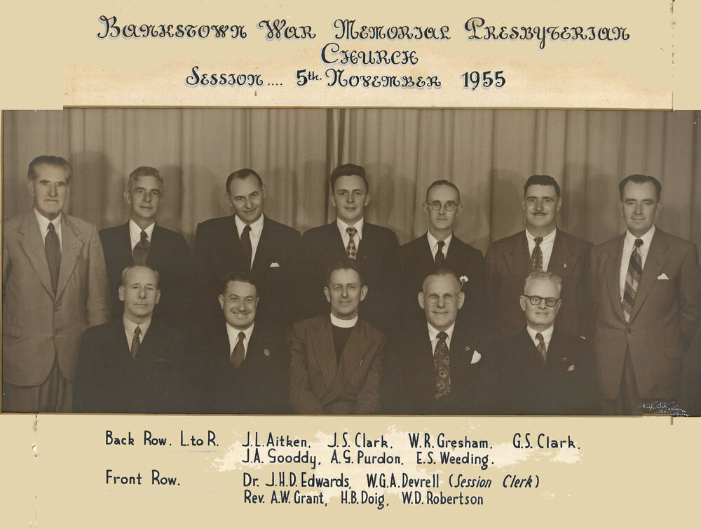 Bankstown War Memorial Presbyterian Church - Session - 5 November 1955