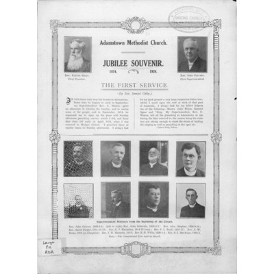 Adamstown Methodist Church; jubilee souvenir 1874-1924.