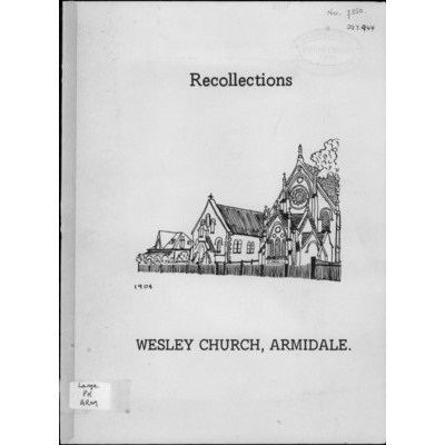 Recollections : Wesley Church, Armidale