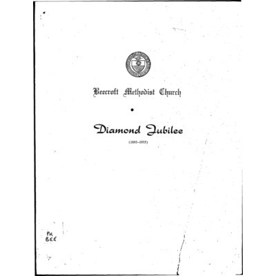 Beecroft Methodist Church, diamond jubilee 1895-1955.