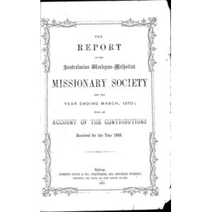 Australasian Wesleyan Methodist Missionary Society - 15th Annual Meeting