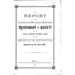 Australasian Wesleyan Methodist Missionary Society - 36th Annual Meeting