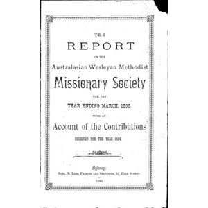 Australasian Wesleyan Methodist Missionary Society - 39th Annual Meeting