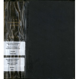 Australasian Wesleyan Methodist church; Minutes of the NSW Annual Conference