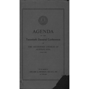 Methodist Church of Australasia - Twentieth General Conference - Agenda