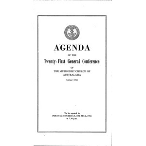 Methodist Church of Australasia - Twenty-First General Conference - Agenda
