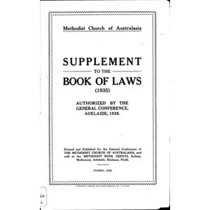 Methodist Church of Australasia : Supplement to Laws.