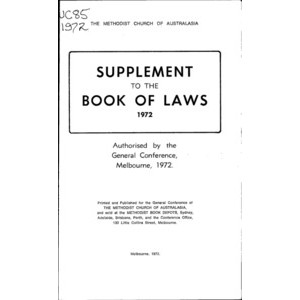 Methodist Church of Australasia : Supplement to Laws.