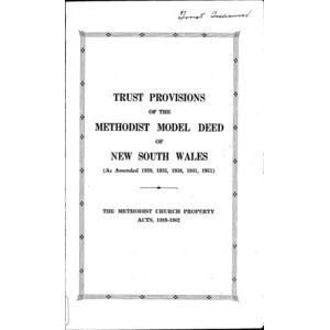 Methodist Church of Australasia. Model Deed.