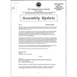 Assembly Update. No. 1, Feb. 1992 – No. 11, Dec. 1994