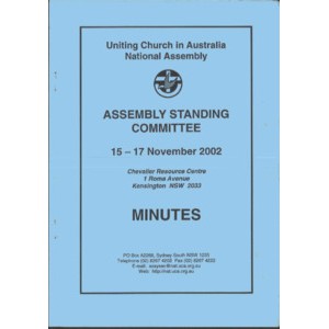 Assembly Standing Committee - Minutes - Nov 2002