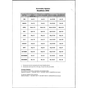 Assembly Update. Feb. – Dec. 2002