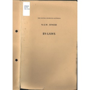 By Laws of the N.S.W Synod of the Uniting Church in Australia