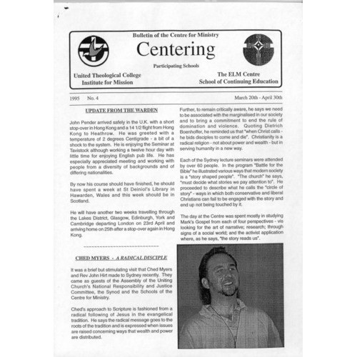 Centering: Bulletin of the Centre for Ministry