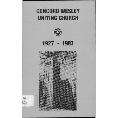 Concord Wesley Uniting Church 1927-1987.