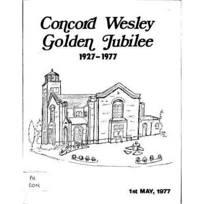 Concord Wesley golden jubilee 1927-1977.