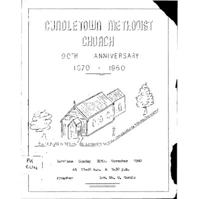 Cundletown Methodist Church: 90th anniversary 1870-1960.