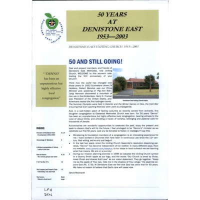 50 years at Denistone East 1953-2003: Denistone East Uniting Church 1953-2003.