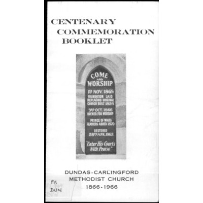 Dundas-Carlingford Methodist Church 1866-1966: centenary commemoration booklet.