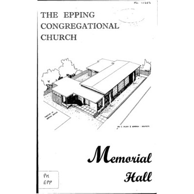 The Epping Congregational Church memorial hall.