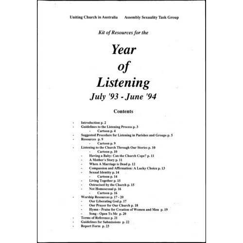 Kit of Resources for the Year of Listening  July 93-June 94