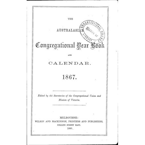 Australasian Congregational Yearbook