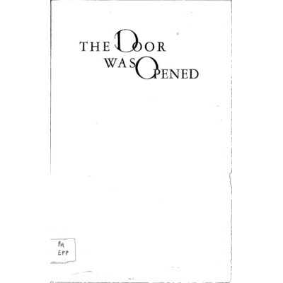 The Door was opened: historical record of the Epping Methodist Sunday School, N.S.W.