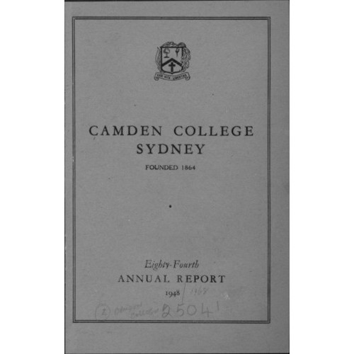 Camden College Sydney. Annual Reports