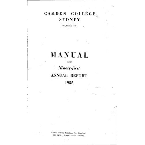 Camden College Sydney. Annual Reports