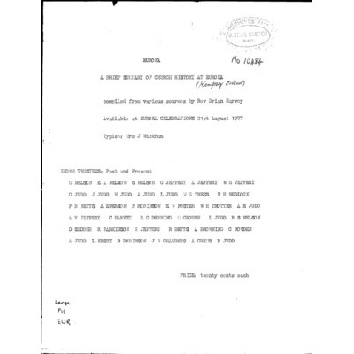 Euroka: a brief summary of church history at Euroka.