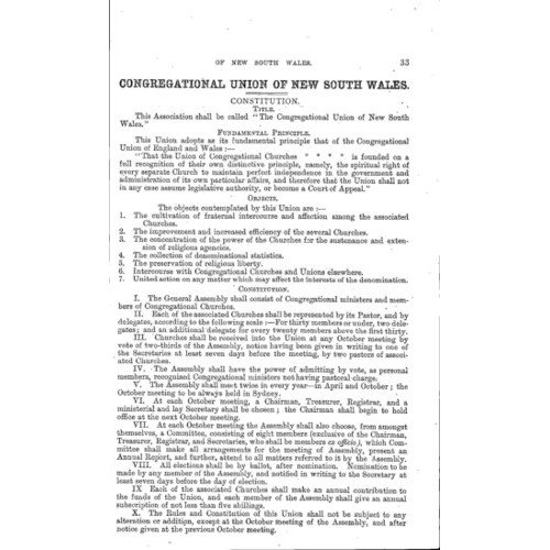 Congregational Union of N.S.W. Year Book