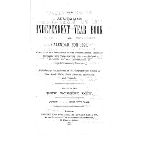 Congregational Union of N.S.W. Year Book
