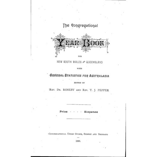 Congregational Union of N.S.W. Year Book