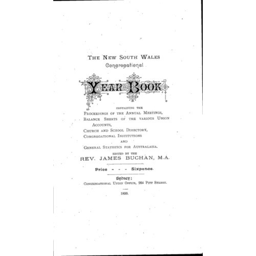 Congregational Union of N.S.W. Year Book