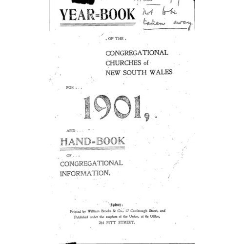 Congregational Union of N.S.W. Year Book