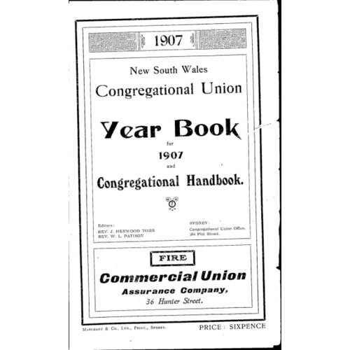 Congregational Union of N.S.W. Year Book