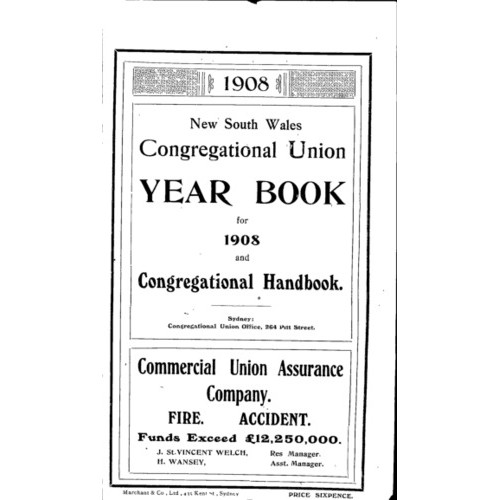Congregational Union of N.S.W. Year Book