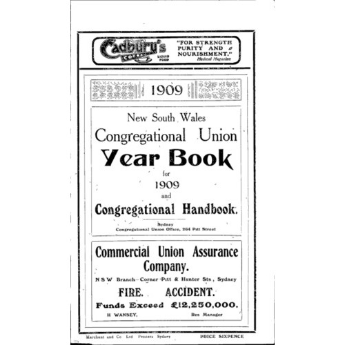 Congregational Union of N.S.W. Year Book