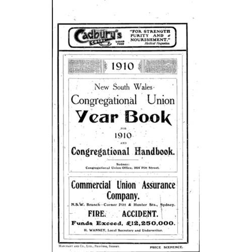 Congregational Union of N.S.W. Year Book
