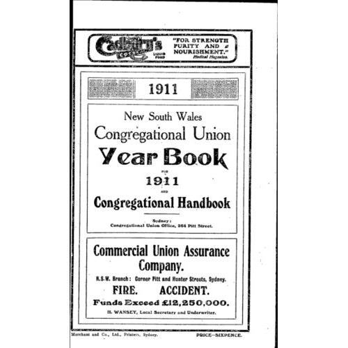 Congregational Union of N.S.W. Year Book