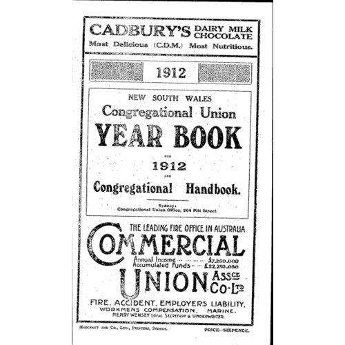 Congregational Union of N.S.W. Year Book