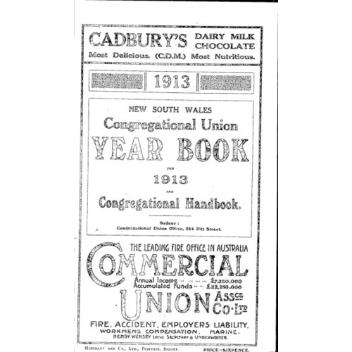 Congregational Union of N.S.W. Year Book