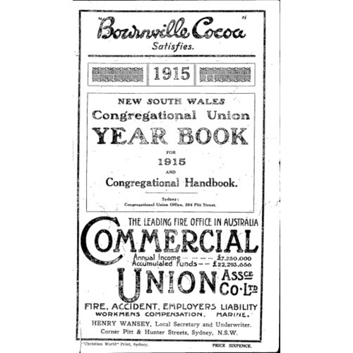 Congregational Union of N.S.W. Year Book