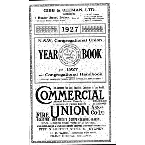 Congregational Union of N.S.W. Year Book