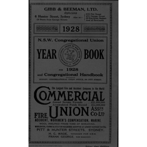 Congregational Union of N.S.W. Year Book