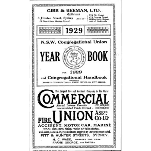Congregational Union of N.S.W. Year Book