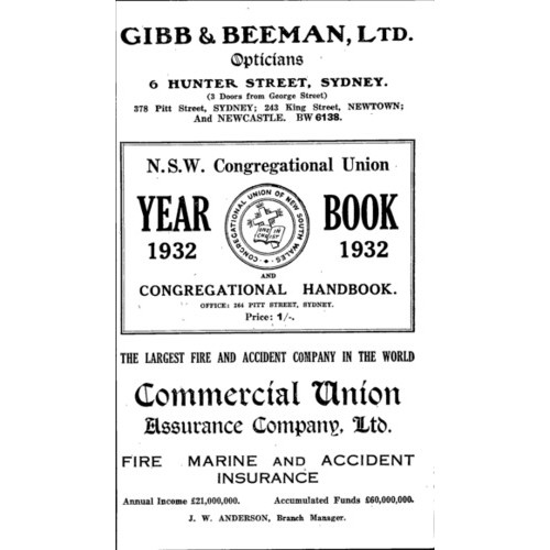 Congregational Union of N.S.W. Year Book