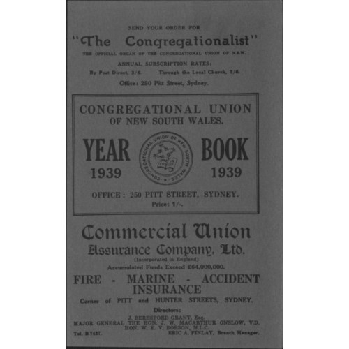 Congregational Union of N.S.W. Year Book